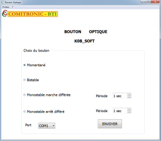 KOB SOFT -  Konfigurationssoftware der Taster: KOB508/308